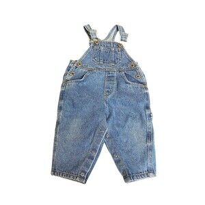 Vintage Lil Route 66 Carpenter Denim Jean Overalls Sz 12m